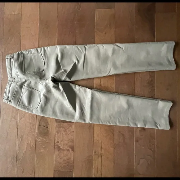 Wilfred MELINA PANT size 4 color light taupe straight leg high rise faux leather - Picture 3 of 6